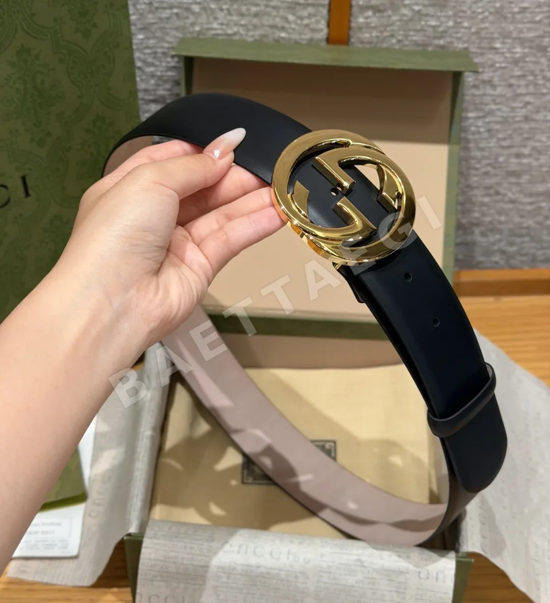구찌 인터로킹 G 가죽 벨트 40mm 상세 이미지 9