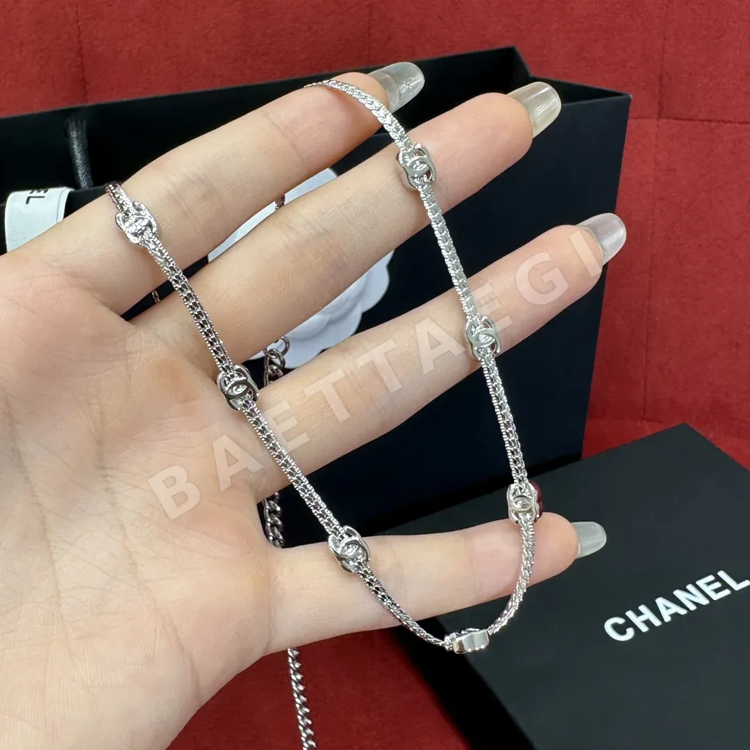 샤넬 스네이크본 체인 더블 C 목걸이 178760