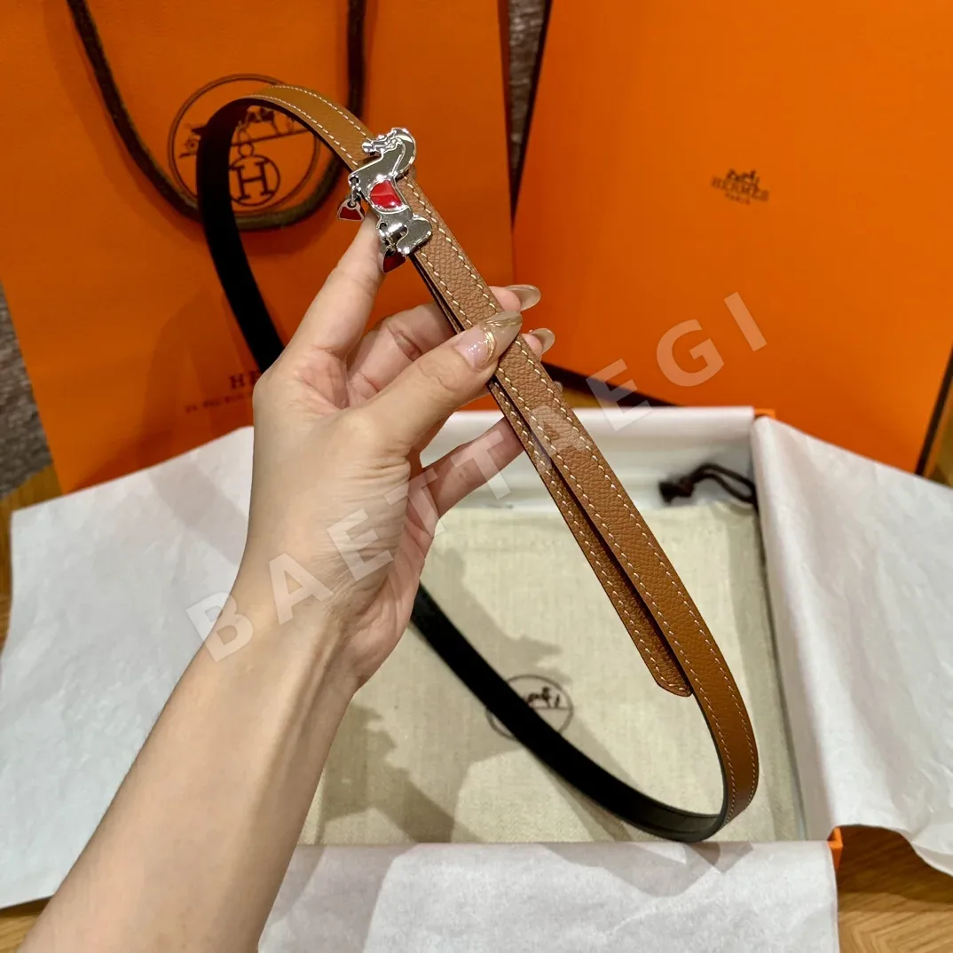 에르메스 그레난 양면 송아지가죽 벨트 T 버클 상세 이미지 6
