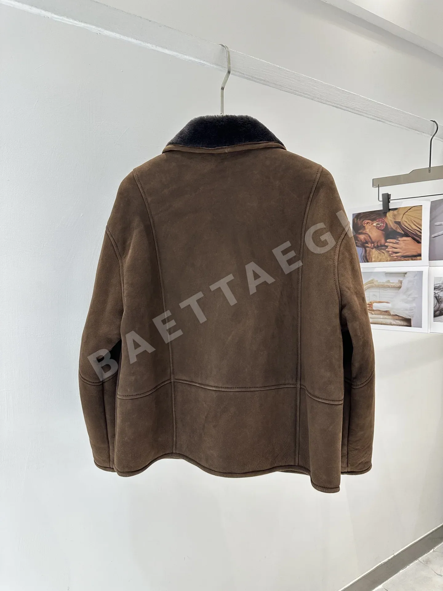 생로랑 울 모피 안감 양가죽 여성 자켓 상세 이미지 8