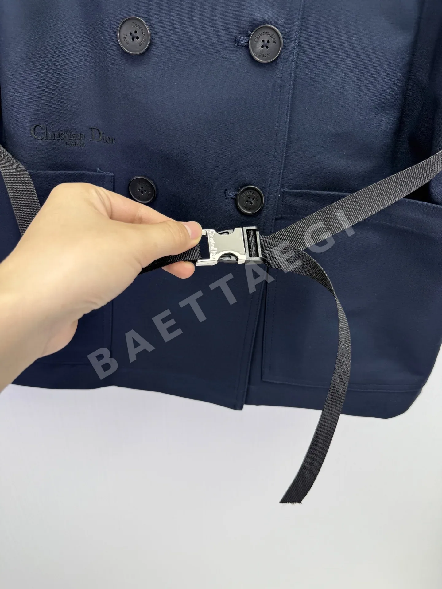 디올 더블 브레스트 허리 벨트 여성 자켓 상세 이미지 6