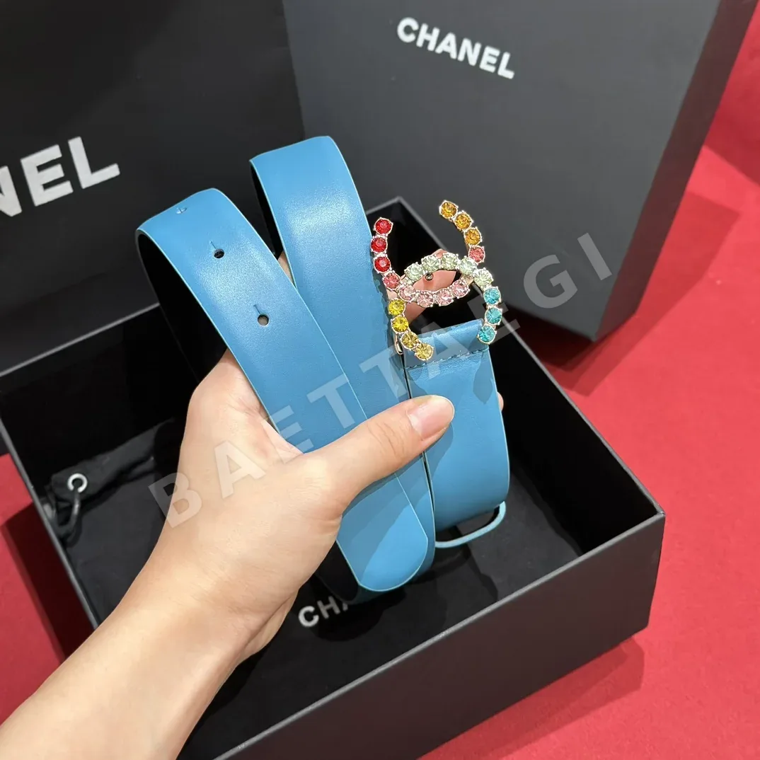 샤넬 본가죽 여성용 금속 버클 벨트 상세 이미지 4