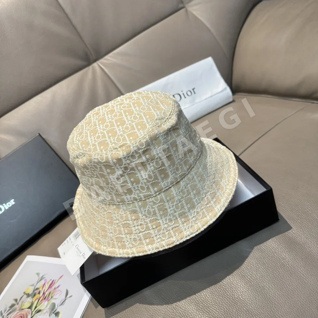 디올 데님 자카드 버킷 햇 모자 133698