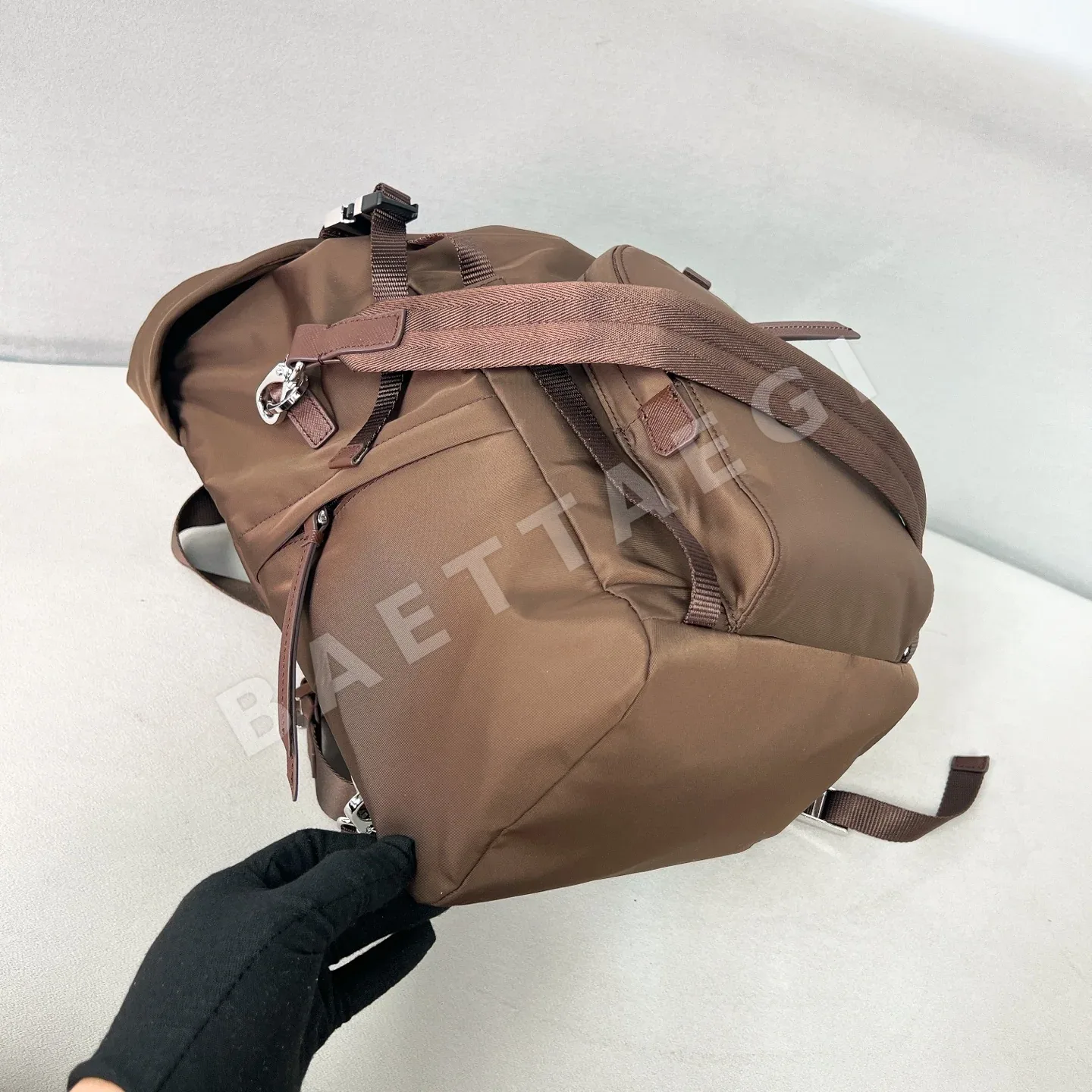 프라다 낙하산 나일론 여성 백팩 1BZ039 상세 이미지 7