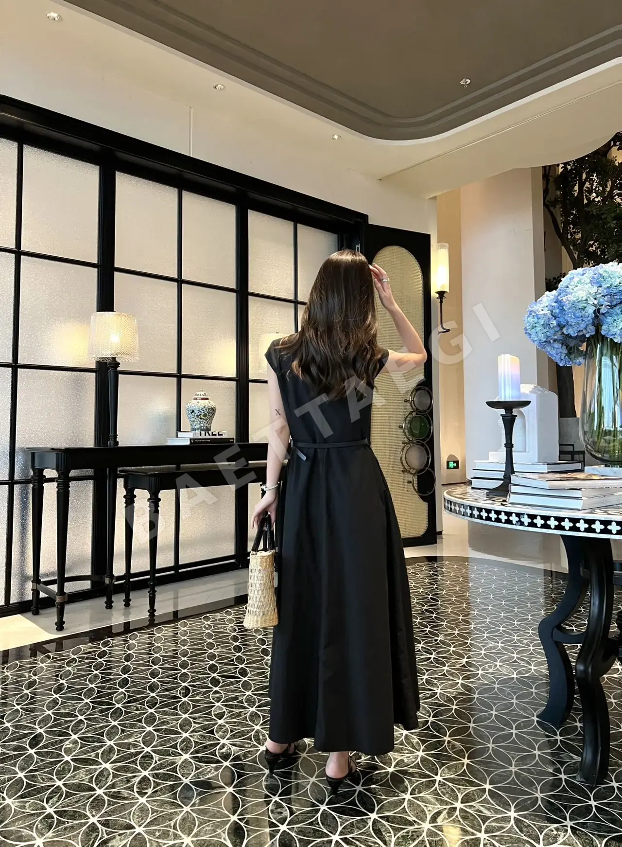 샤넬 민소매 A라인 원피스 여성용 상세 이미지 8