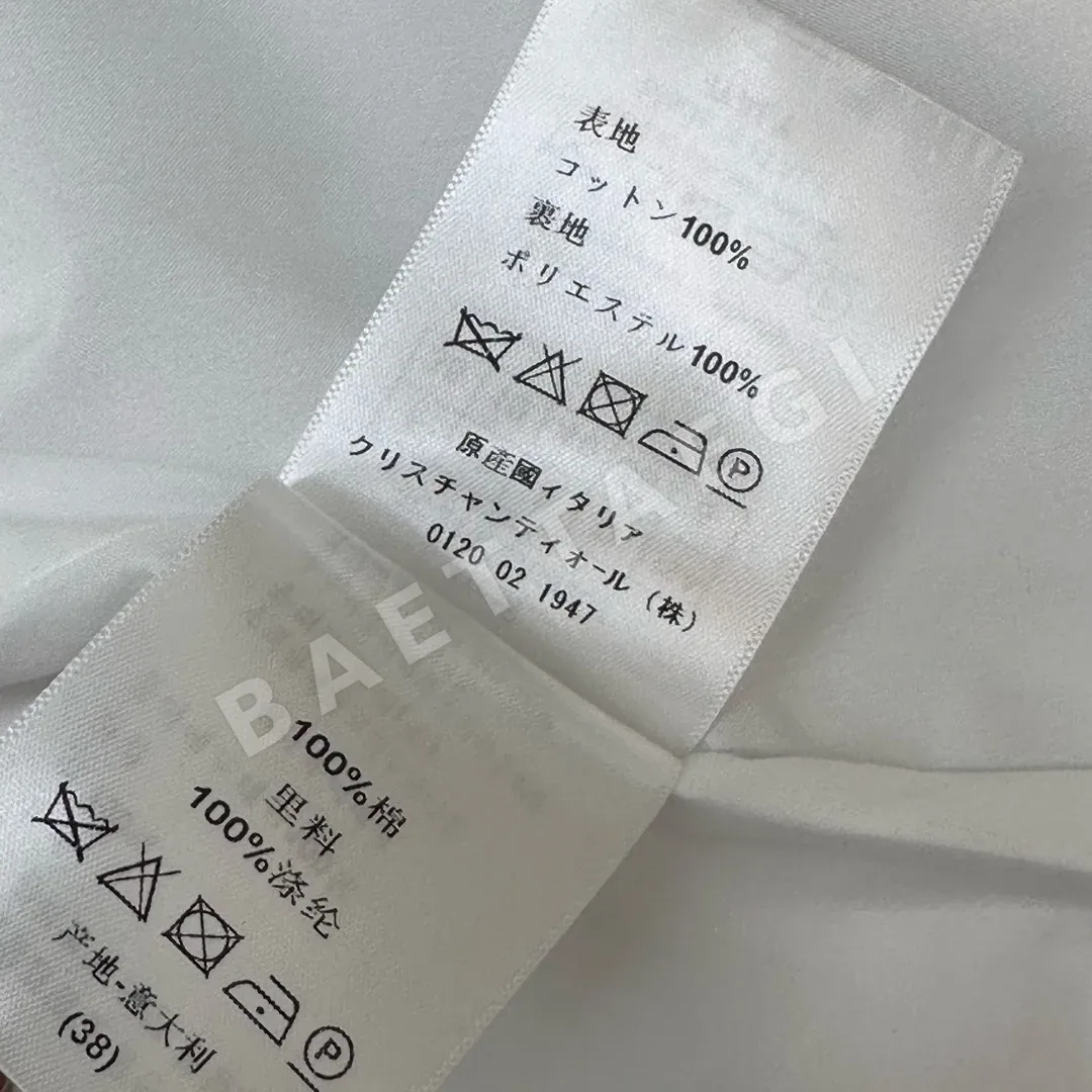 디올 3D 레이스 자수 플리츠 반팔 셔츠 원피스 상세 이미지 9