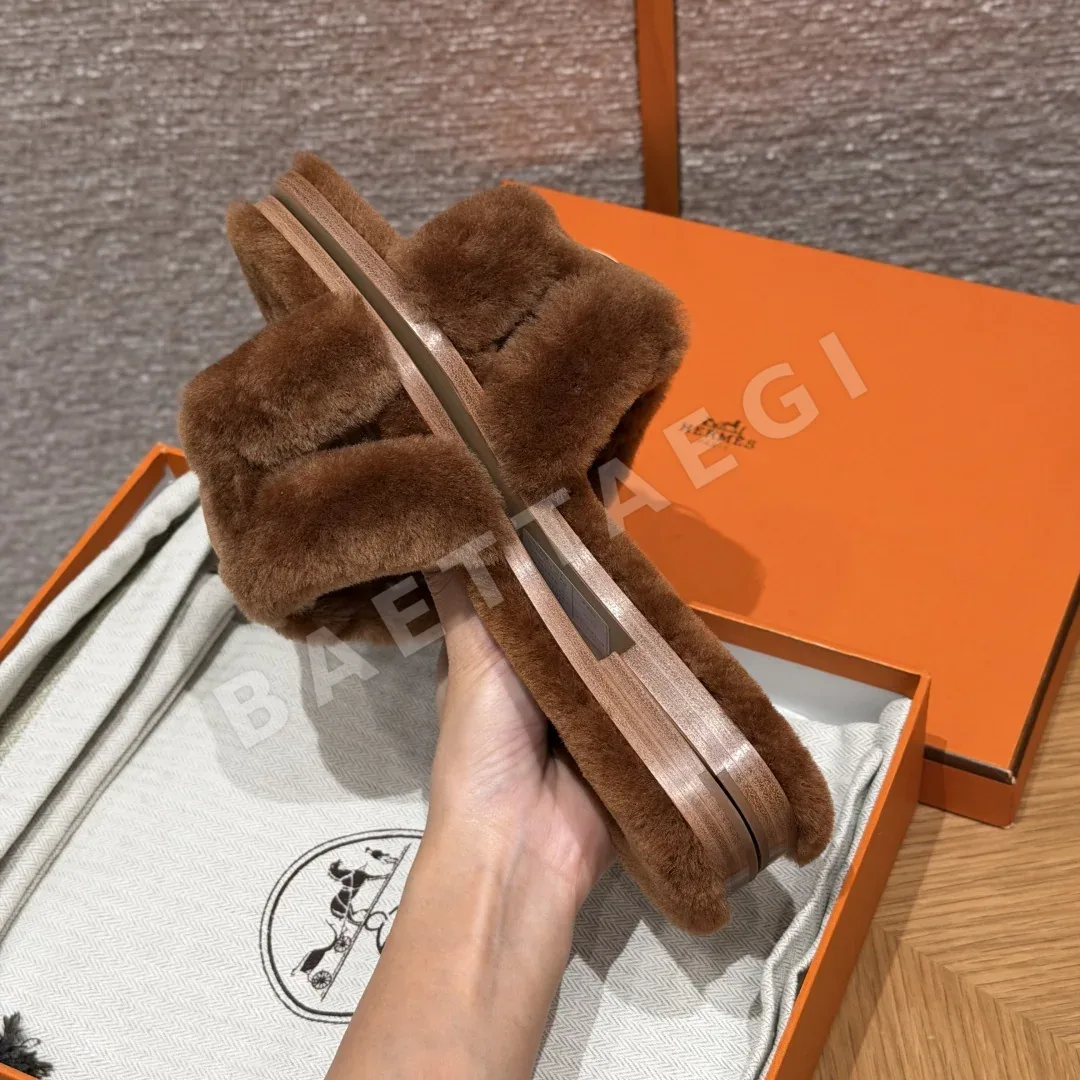 에르메스 오란 샌들 내추럴 울 레더 H 컷아웃 상세 이미지 9