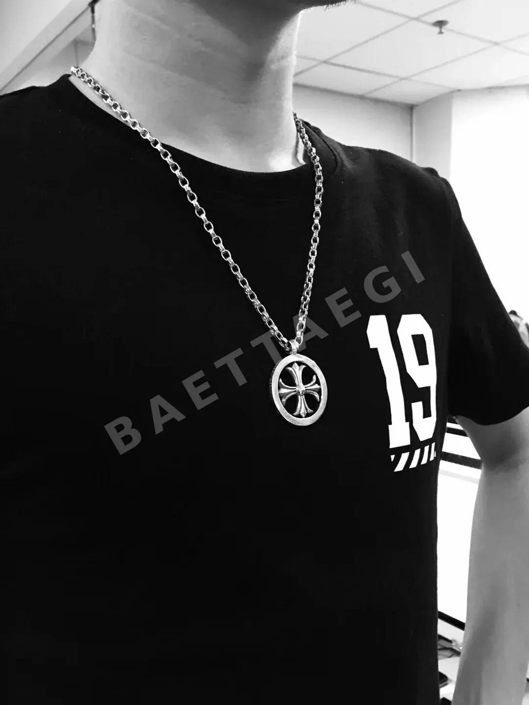 크롬하츠 크로스 링 스털링 실버 목걸이 상세 이미지 4
