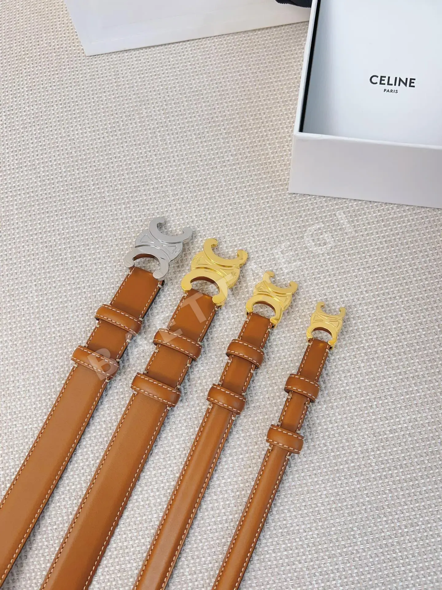 셀린느 브라운 가죽 벨트 상세 이미지 9