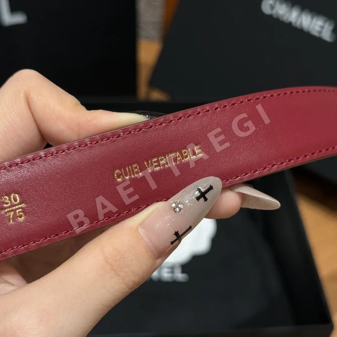 샤넬 가죽 더블 C 사각 버클 벨트 상세 이미지 7