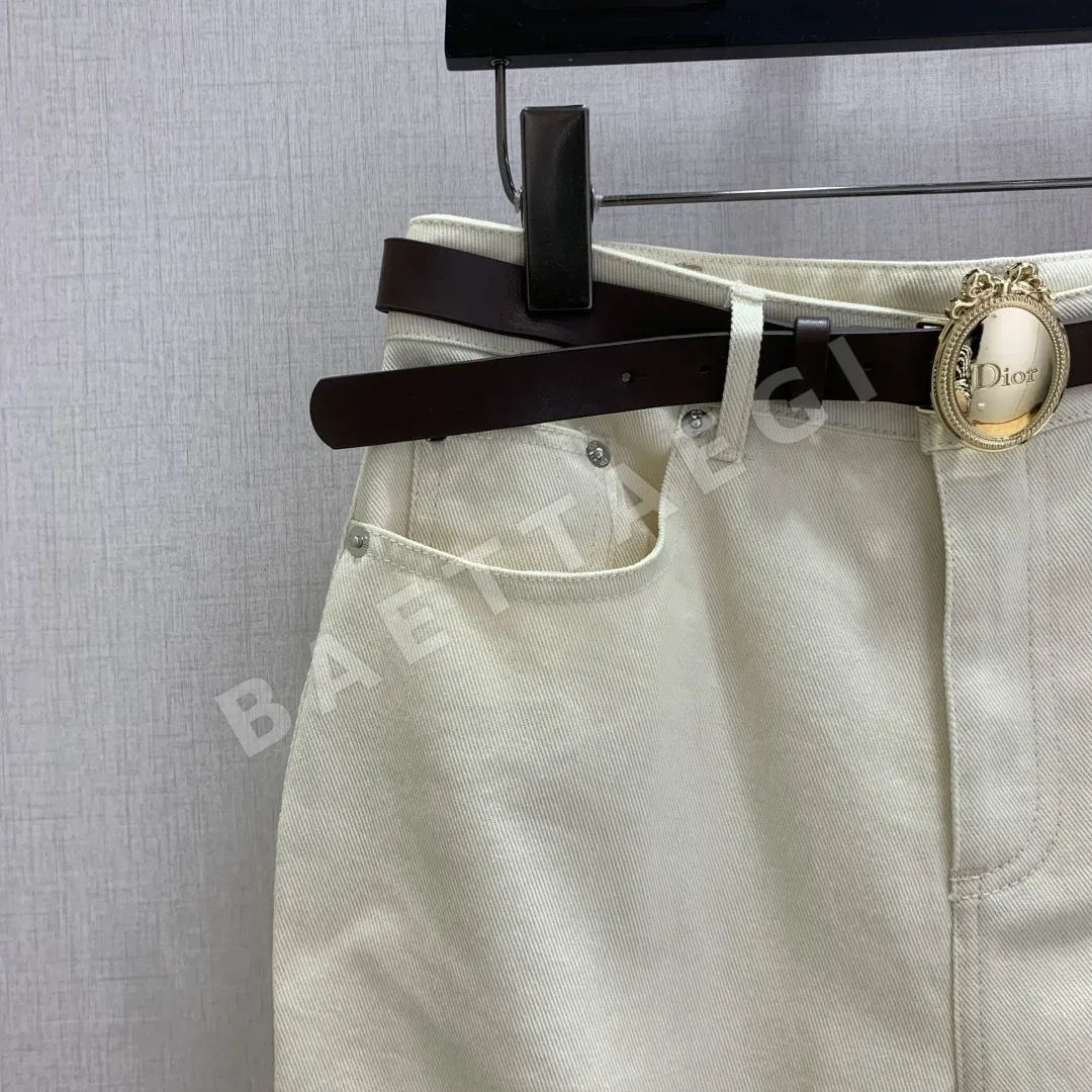 디올 플레어 허리밴드 데님 바지 상세 이미지 2