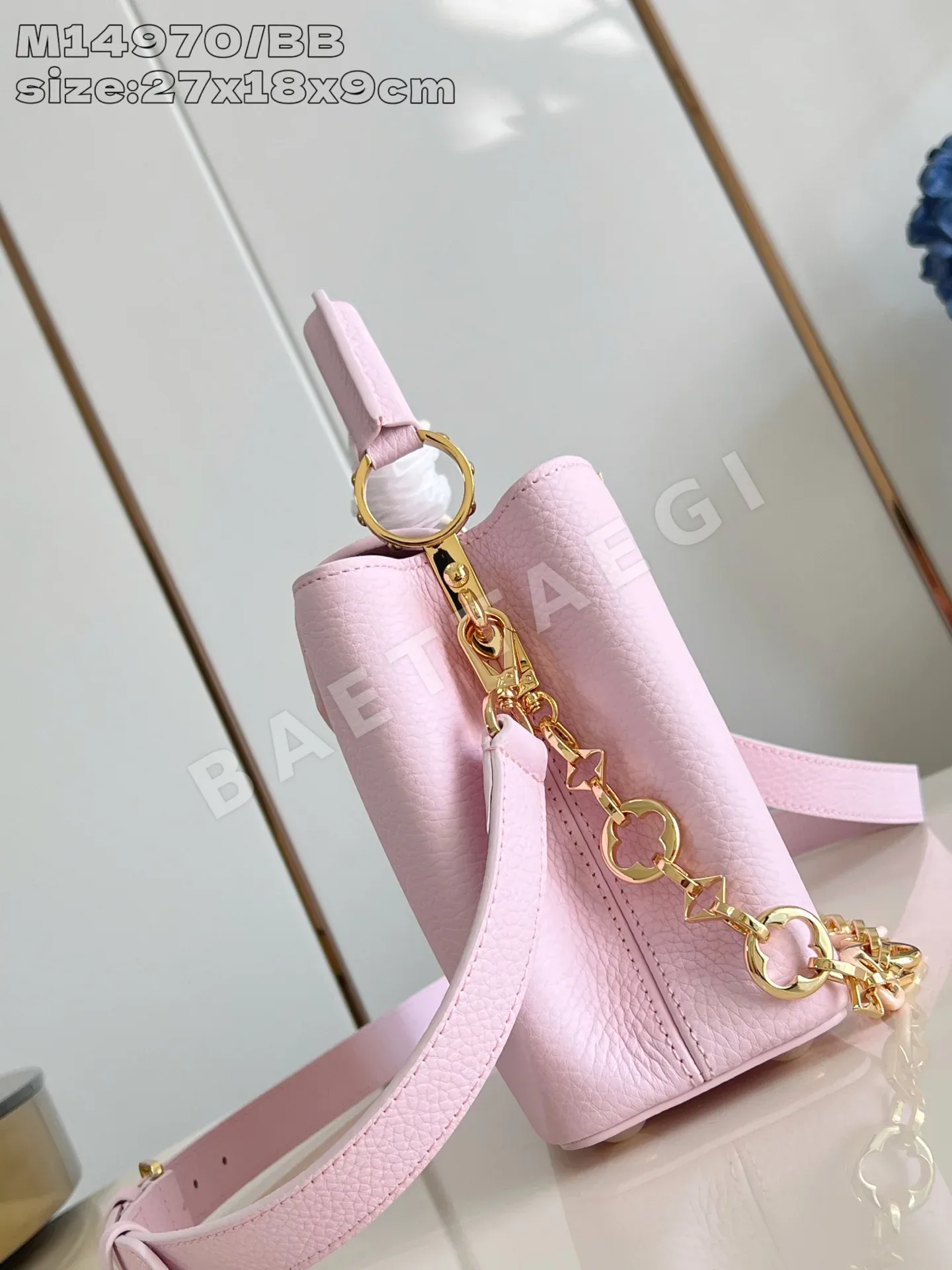 루이비통 M14970 핑크 카푸신 월릿 핸드백 BB 스몰 상세 이미지 3