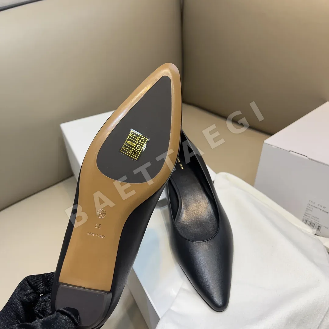 더로우 뾰족 앞코 로우힐 플랫 슈즈 상세 이미지 8