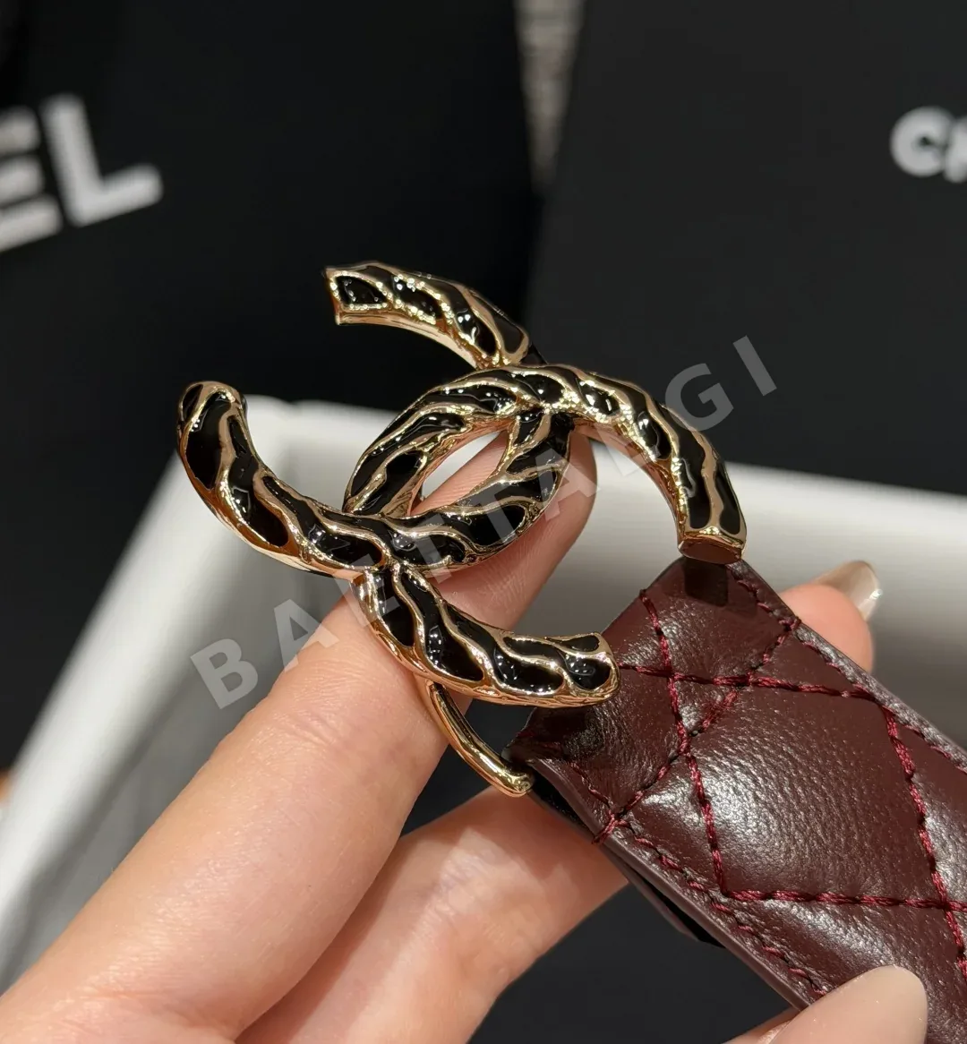 샤넬 더블 C 메탈 버클 가죽 벨트 상세 이미지 6