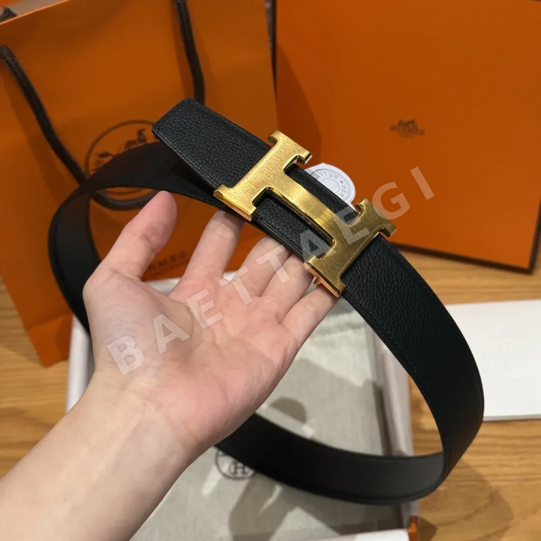 에르메스 리버시블 메탈 버클 남성 벨트 상세 이미지 2