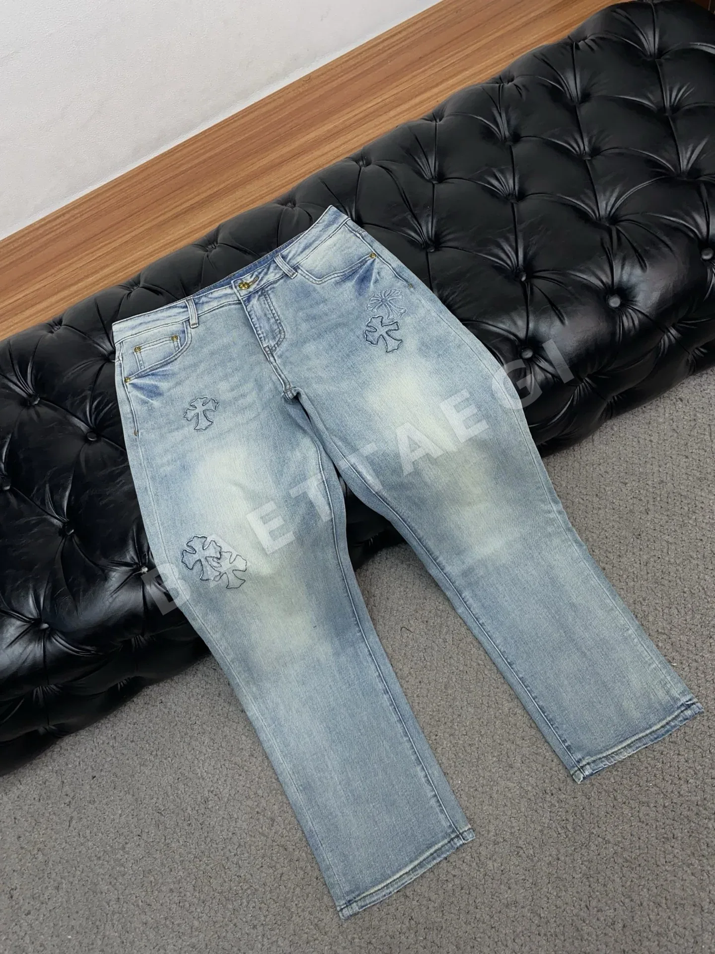 크롬하츠 맞춤 제작 고탄력 청바지 상세 이미지 6