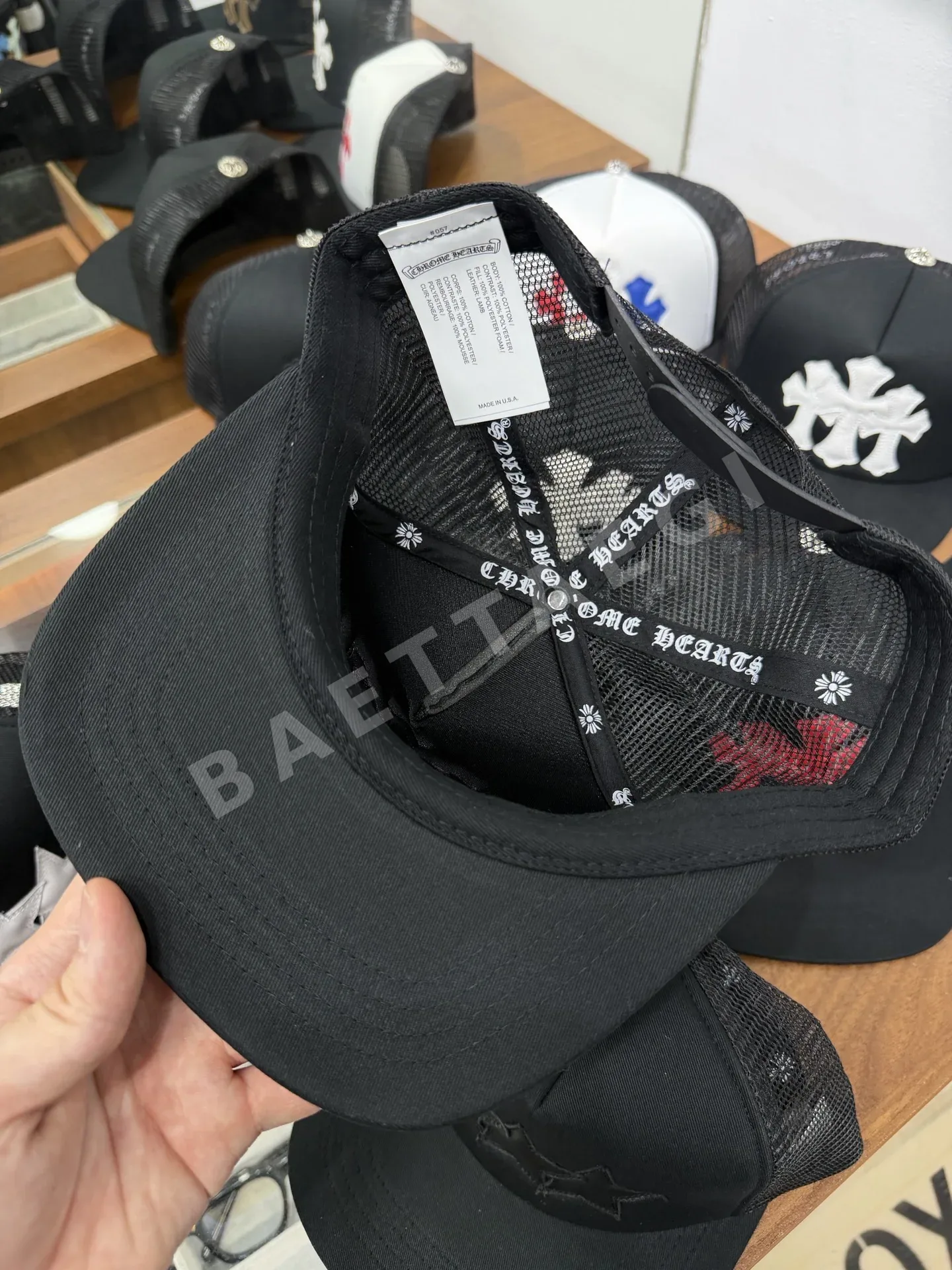 크롬하츠 보라색 십자 무늬 야구모자 상세 이미지 4