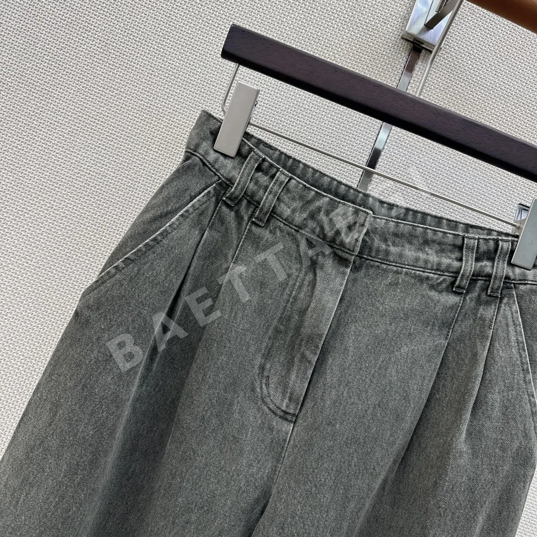 브루넬로쿠치넬리 레트로 워시 스트레이트 레그 여성 바지 상세 이미지 5