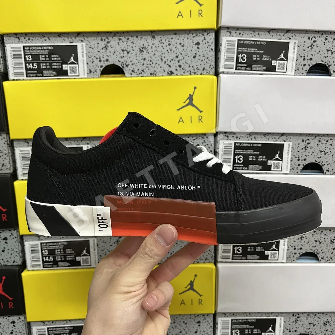 오프화이트 아블로 벌크 로우 202397 Off White Abloh Vulc Low Top Black 상세 이미지 4