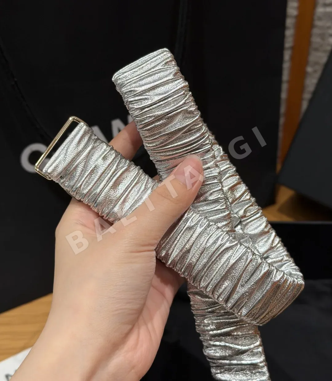 샤넬 플리츠 고무 허리벨트 30mm 상세 이미지 9