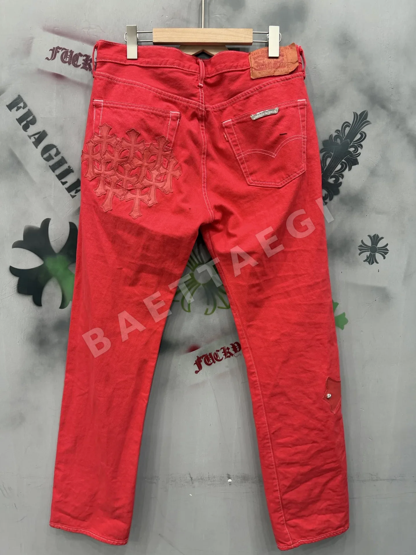 크롬하츠 패치워크 남성 바지 상세 이미지 2