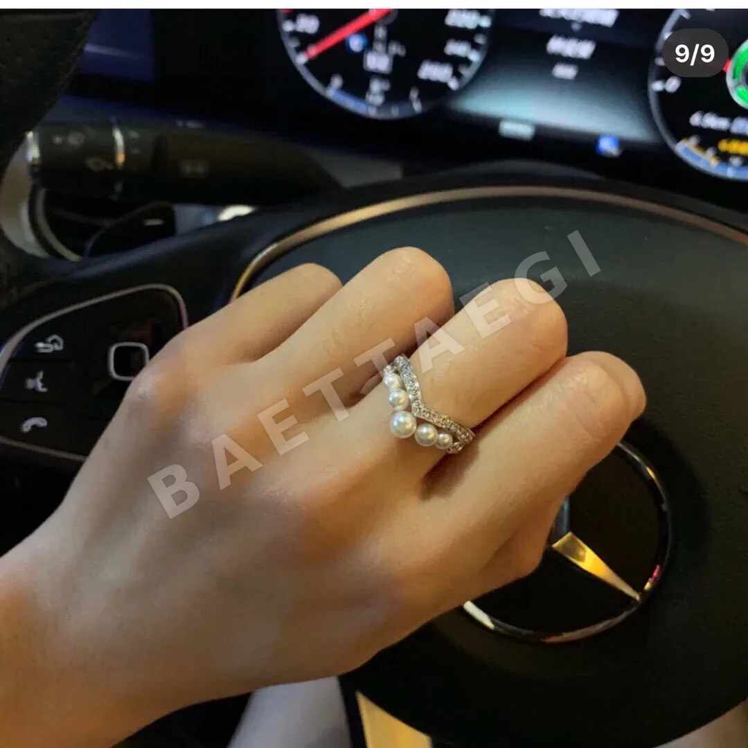 쇼메 아쿠아마린 다이아몬드 반지 상세 이미지 2