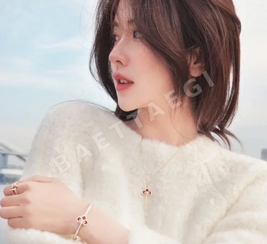 티파니 아이리스 플라워 레드 아게이트 스털링 실버 목걸이 상세 이미지 7