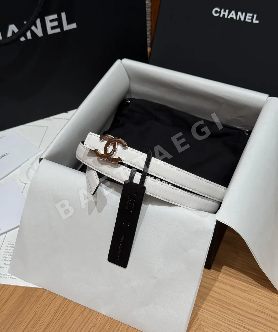 샤넬 더블 C 버클 가죽 벨트 상세 이미지 1