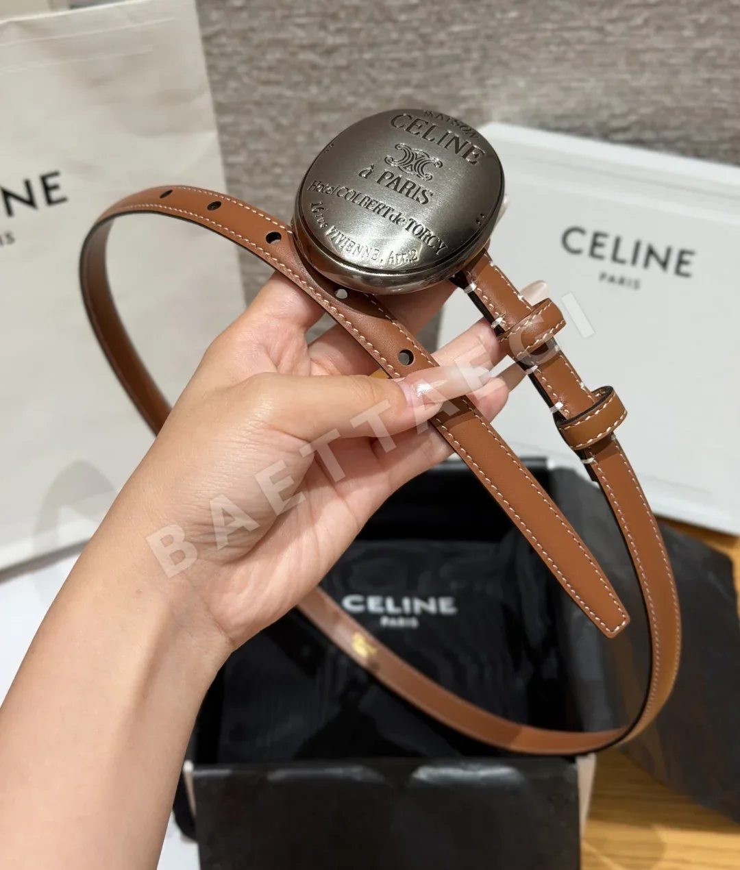 셀린느 13mm 가죽 벨트 상세 이미지 3