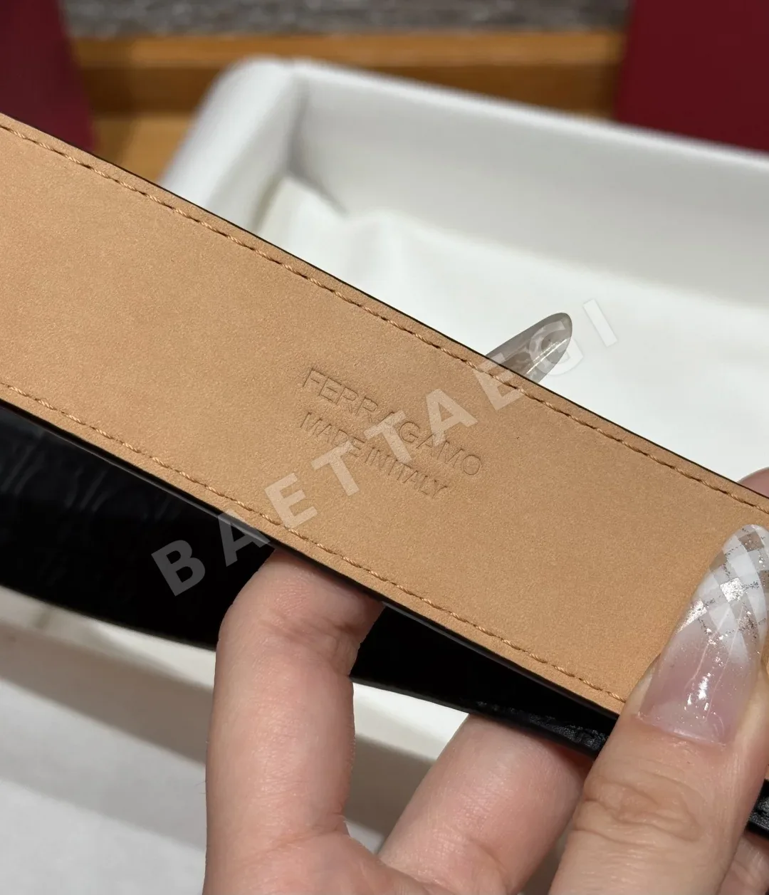페레가모 간치니 버클 양면 소가죽 벨트 상세 이미지 8
