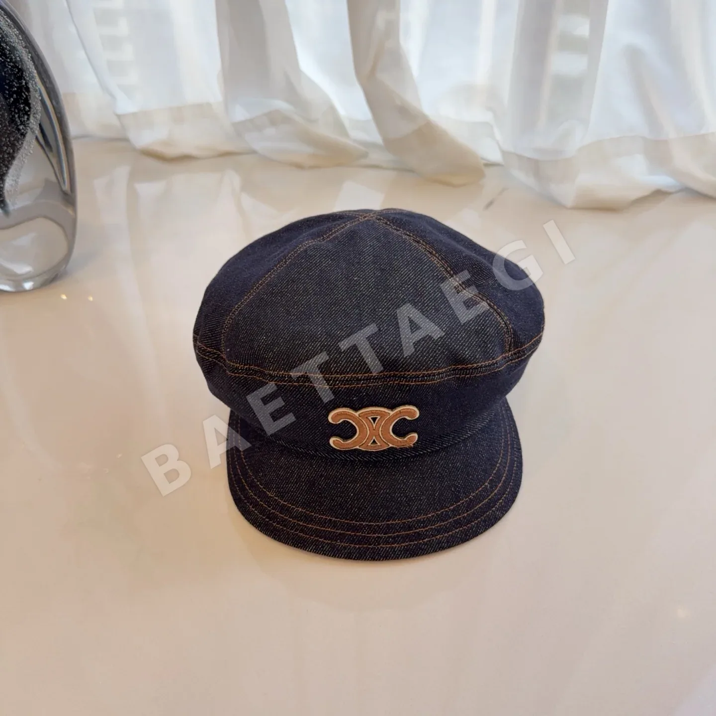 셀린느 생 데님 베레모 모자 83638