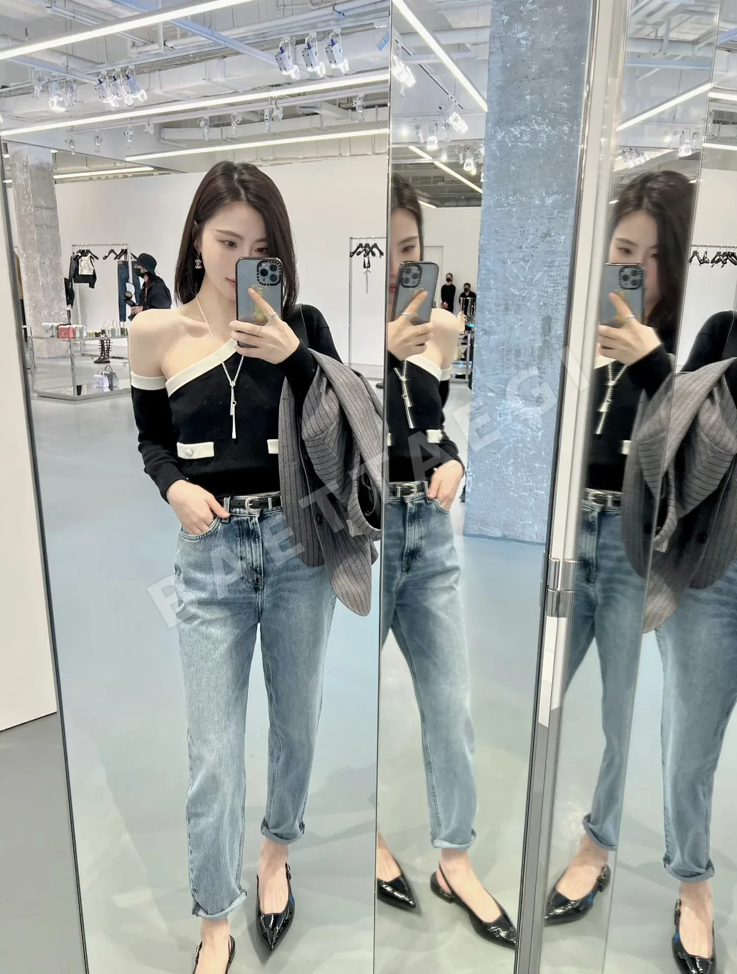 에르메스 스터드 스털링 실버 목걸이 상세 이미지 7