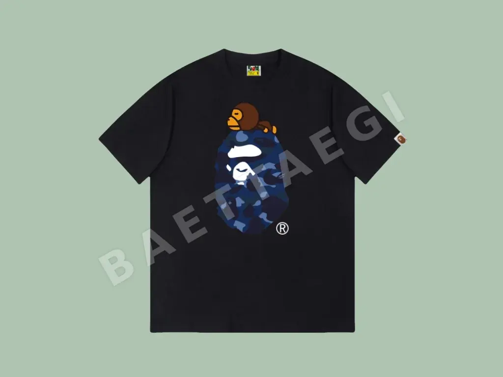 베이프 원숭이 프린트 남성 반팔 티셔츠 B159 90284