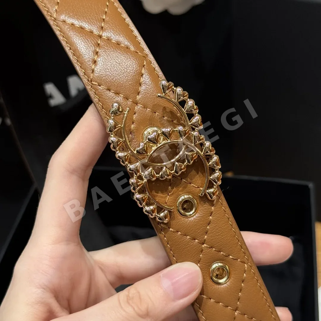 샤넬 램스킨 더블 C 로고 벨트 상세 이미지 4