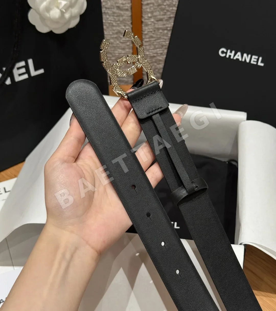 샤넬 클래식 더블 C 라인스톤 벨트 상세 이미지 6