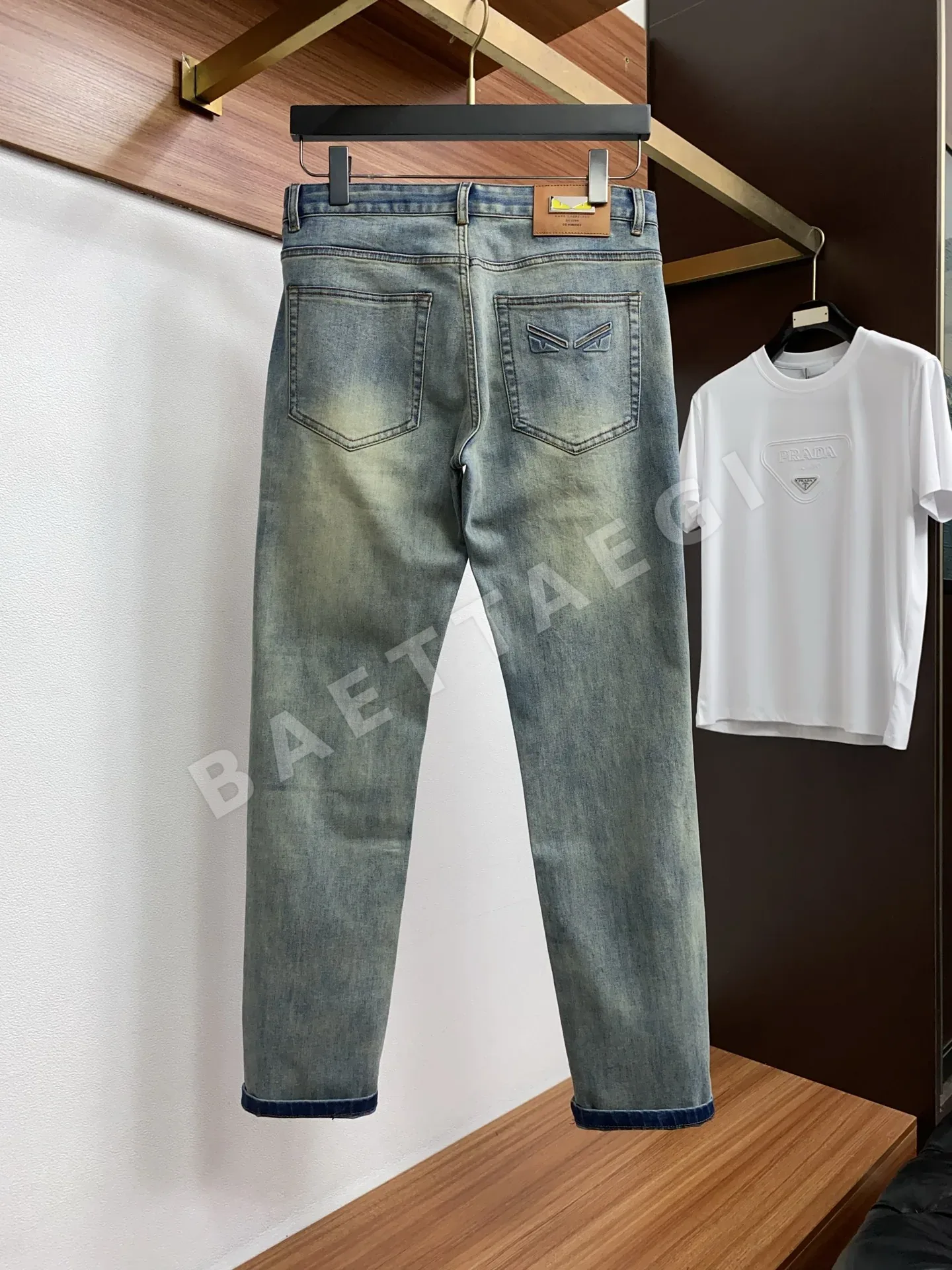 펜디 데님 남성 바지 상세 이미지 8