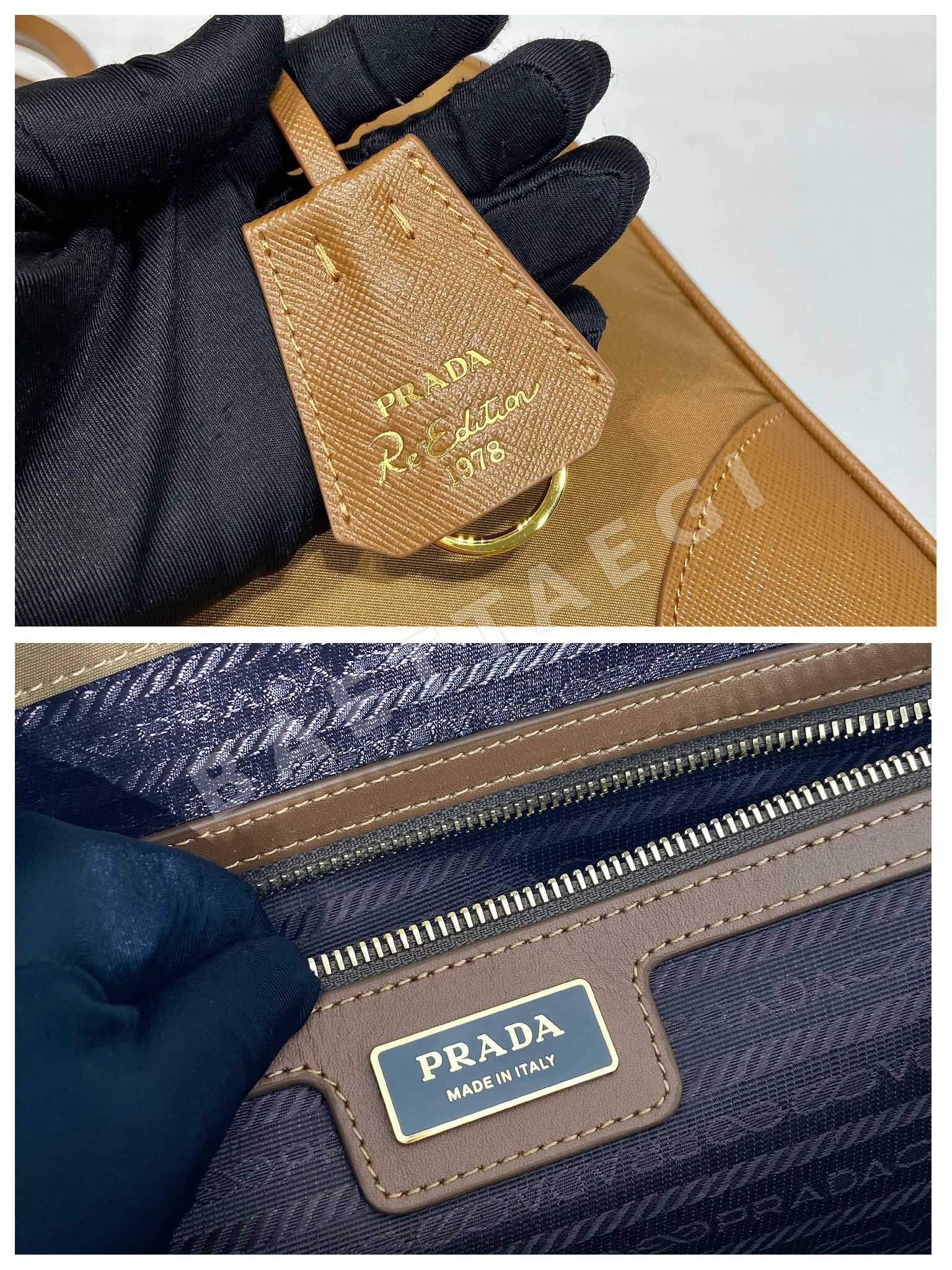 프라다 사피아노 가죽 더블 핸들 핸드백 1BB114 상세 이미지 9