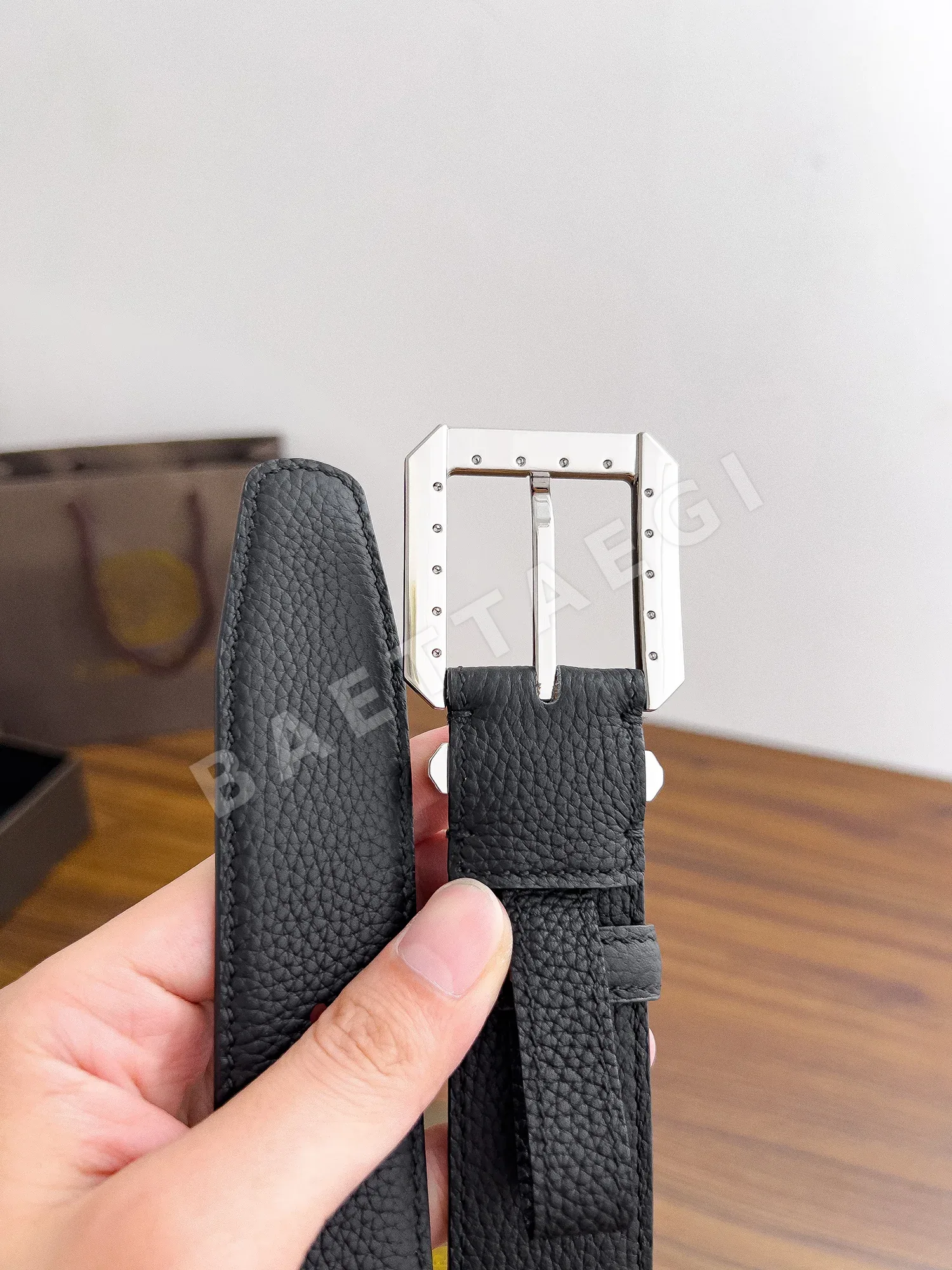 스테파노리치 카프스킨 골드 실버 버클 벨트 상세 이미지 15