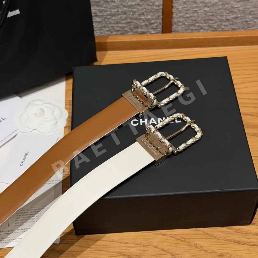 샤넬 카프스킨&메탈 리버서블 벨트 상세 이미지 4