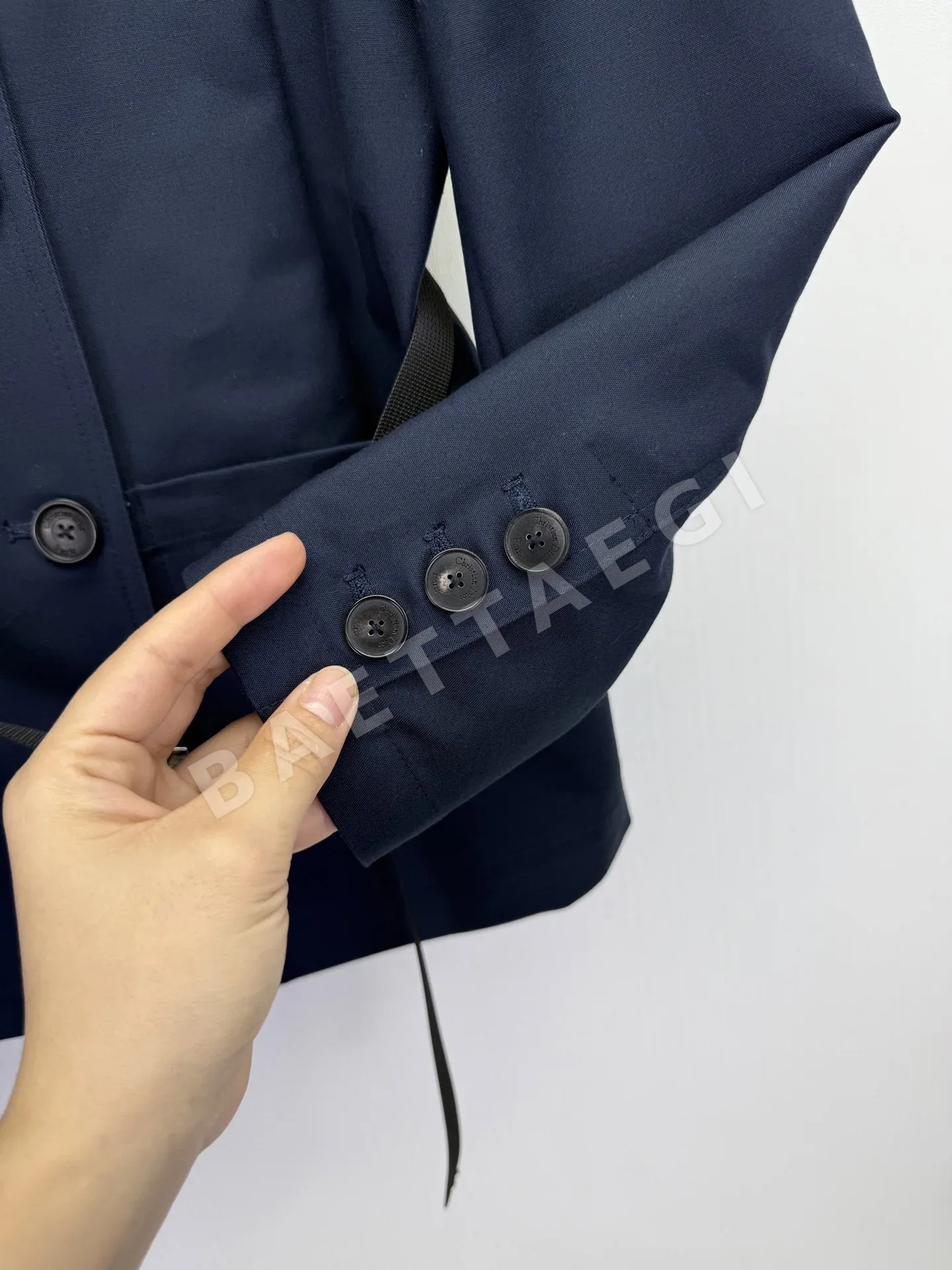 디올 더블 브레스트 허리 벨트 여성 자켓 상세 이미지 5