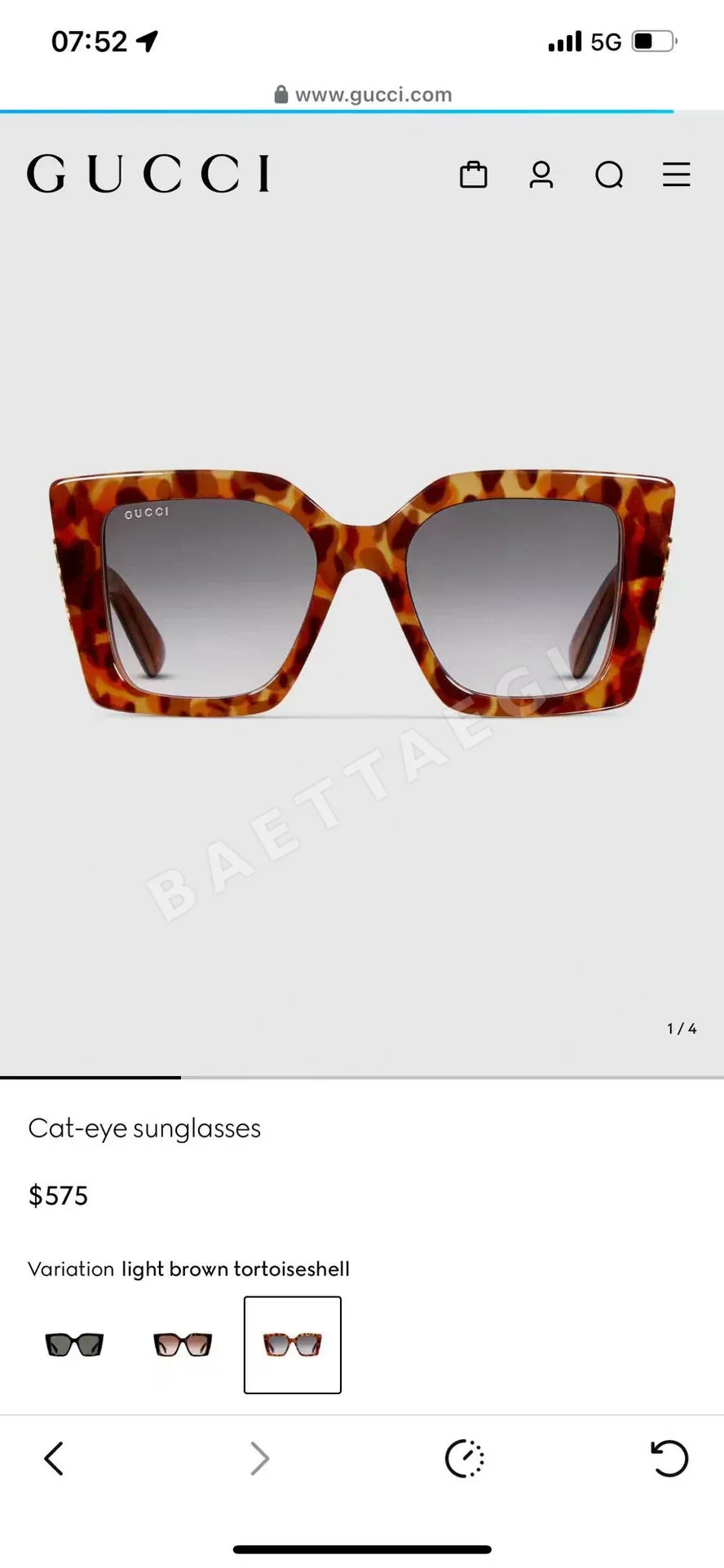 구찌 선글라스 56657 Gucci Sunglasses 상세 이미지 3