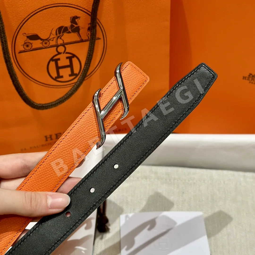 에르메스 H 버클 양면 가죽 벨트 상세 이미지 4