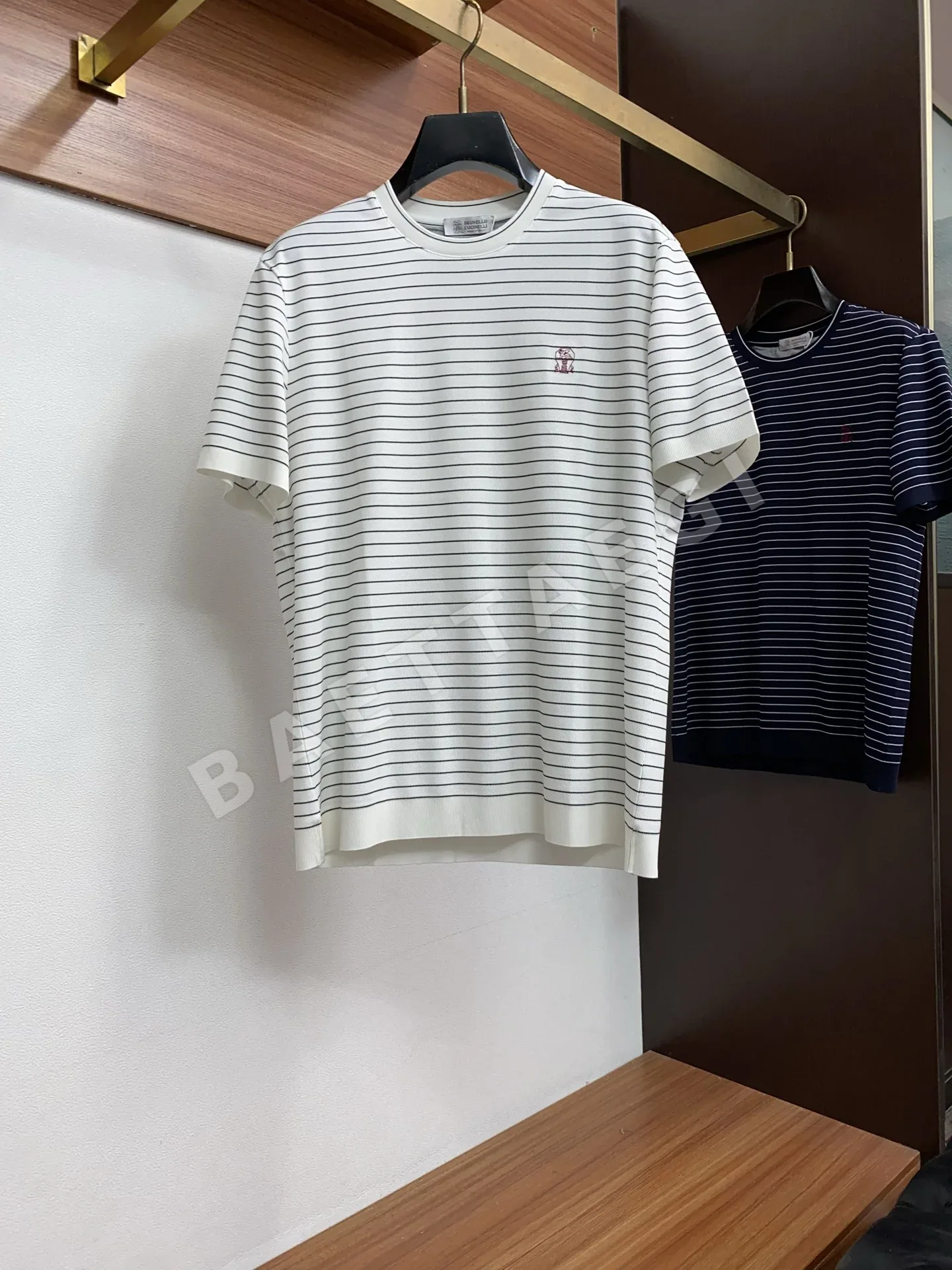 브루넬로쿠치넬리 남성 크루넥 코튼 반팔 티셔츠 132327