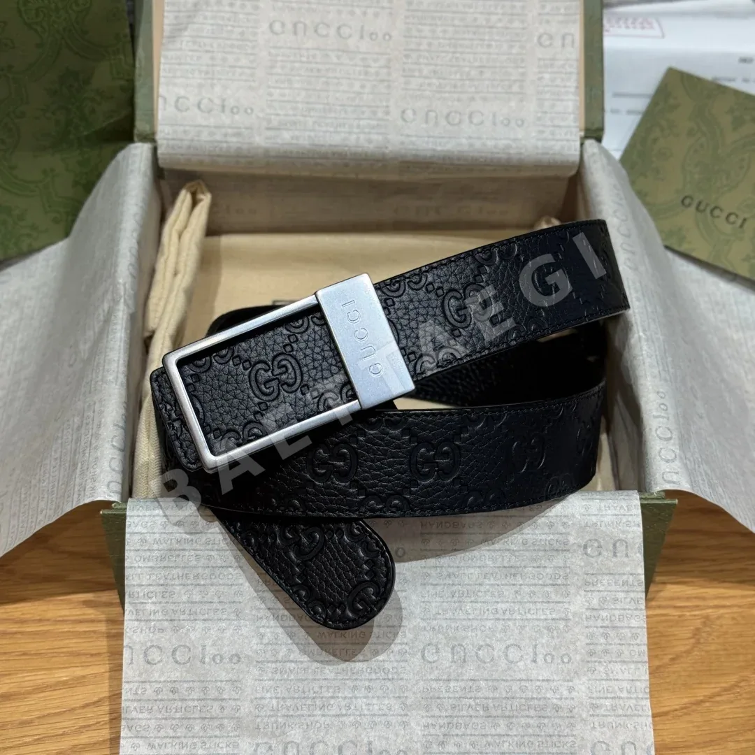구찌 GG 패턴 리버시블 가죽 벨트 174741