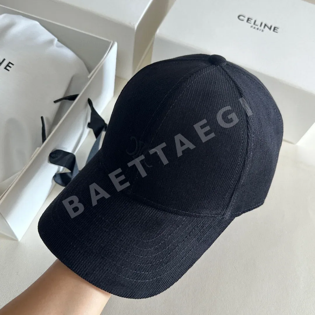 셀린느 블랙 코듀로이 캡 상세 이미지 3
