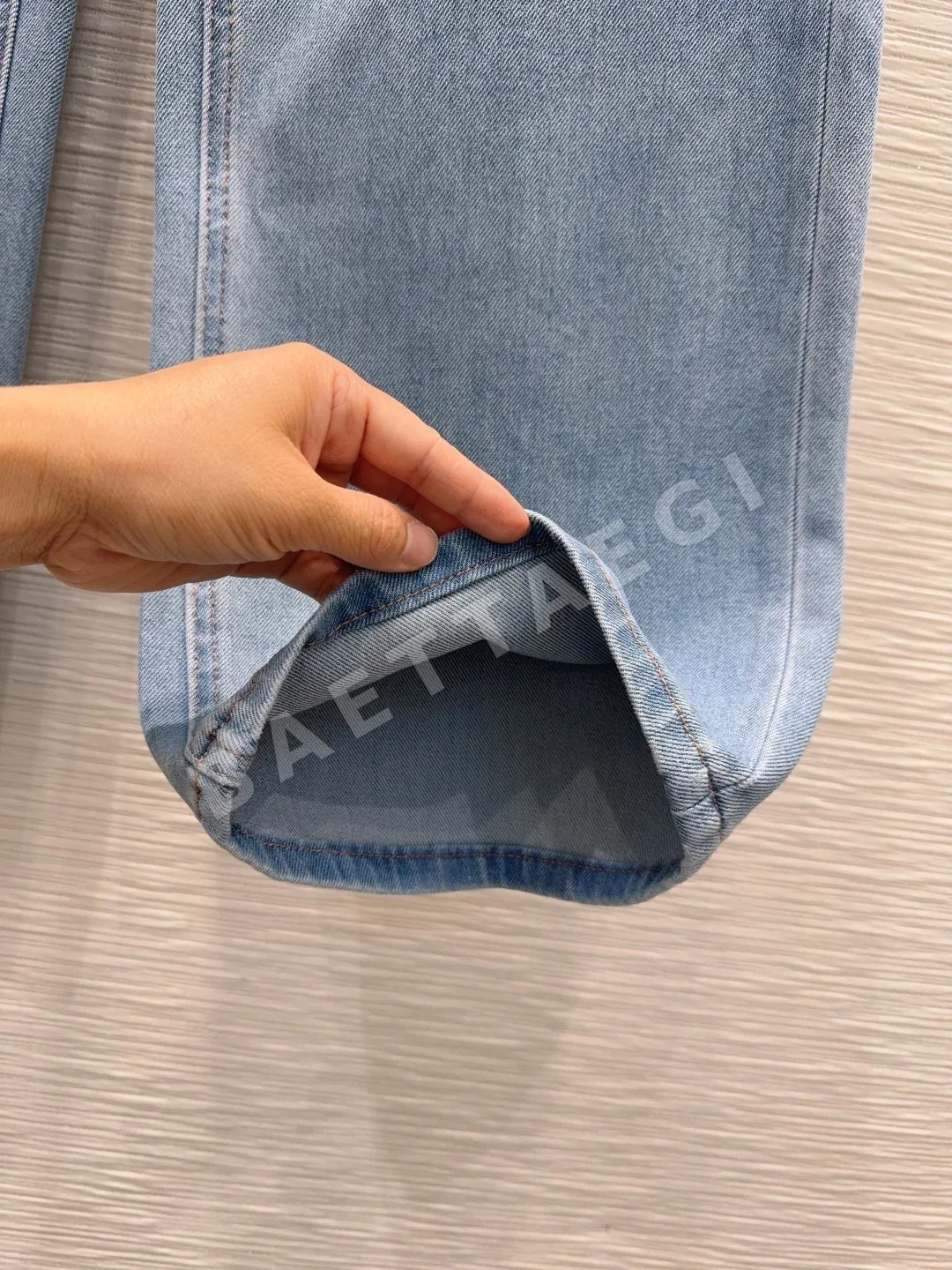 톰브라운 여성 입체 재단 슬림 바지 상세 이미지 5