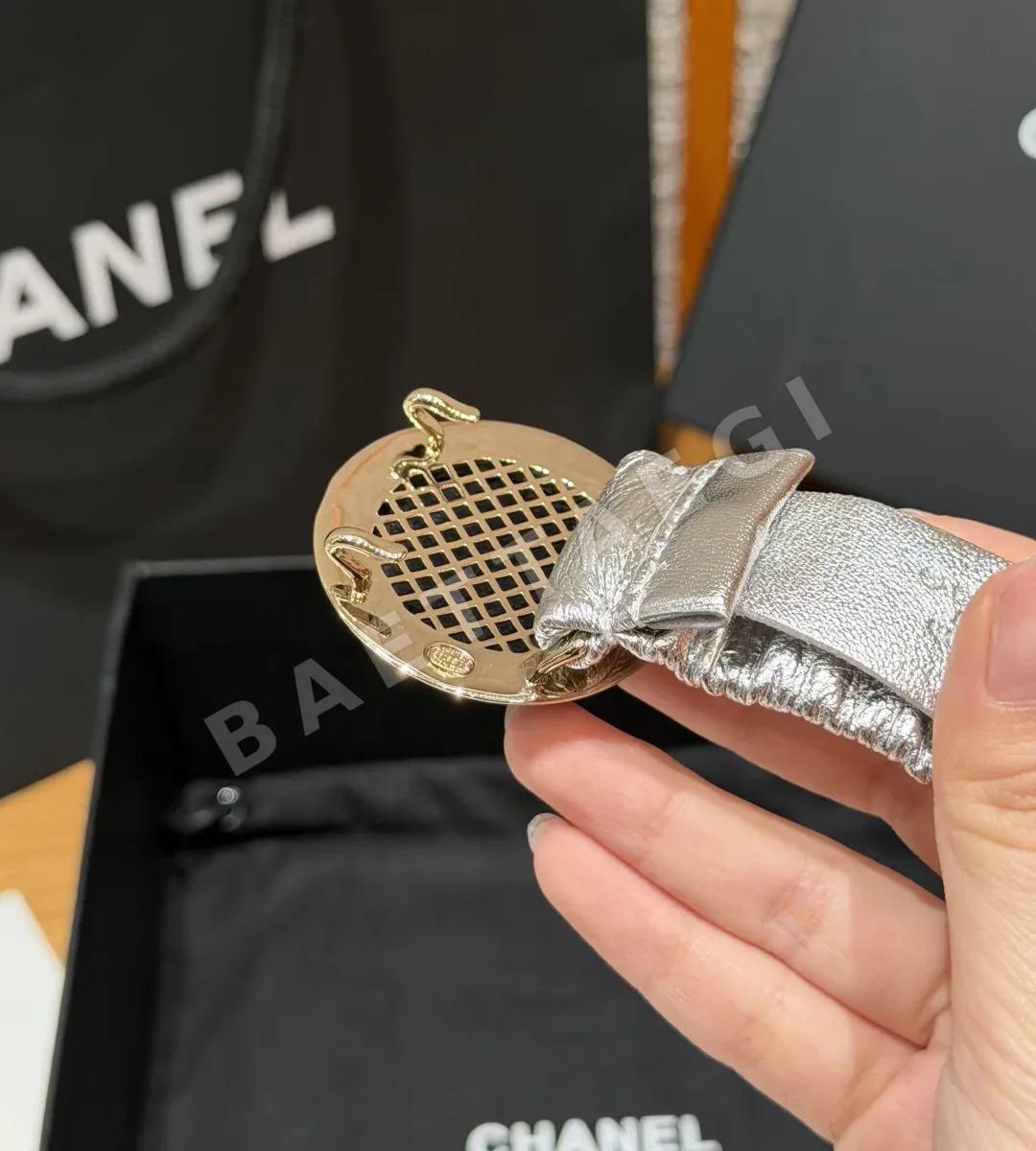 샤넬 플리츠 고무 허리벨트 30mm 상세 이미지 6