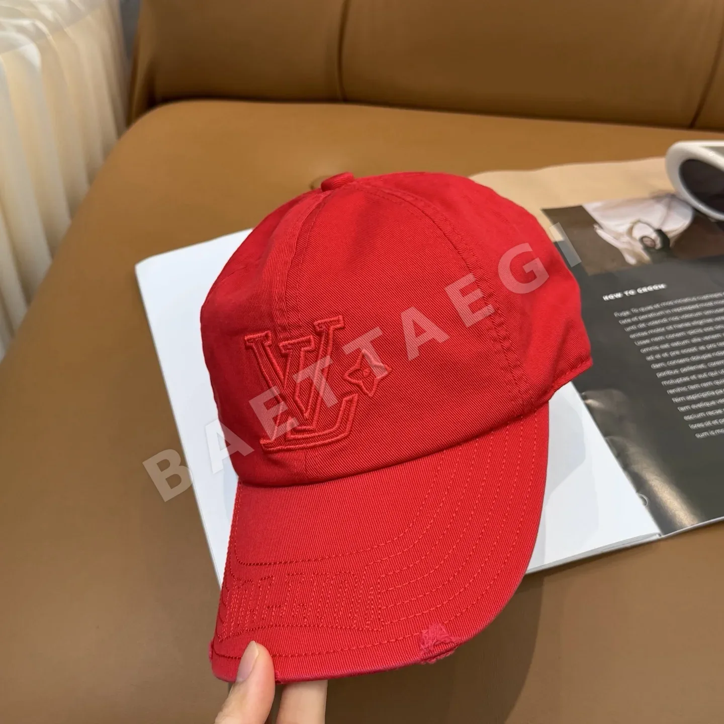 루이비통 자수 야구모자 상세 이미지 2