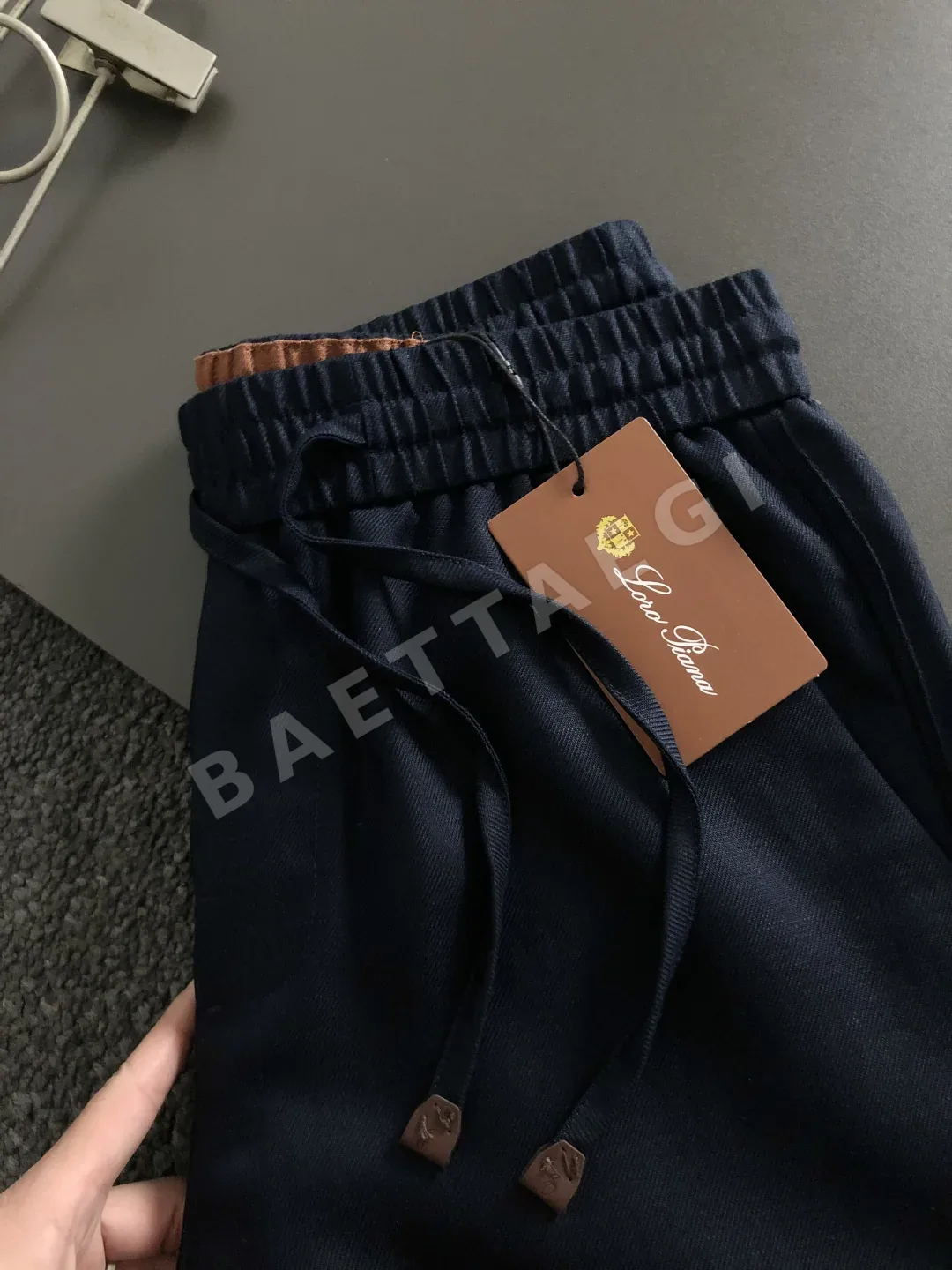 로로피아나 실크 린넨 캐주얼 남성 바지 상세 이미지 3