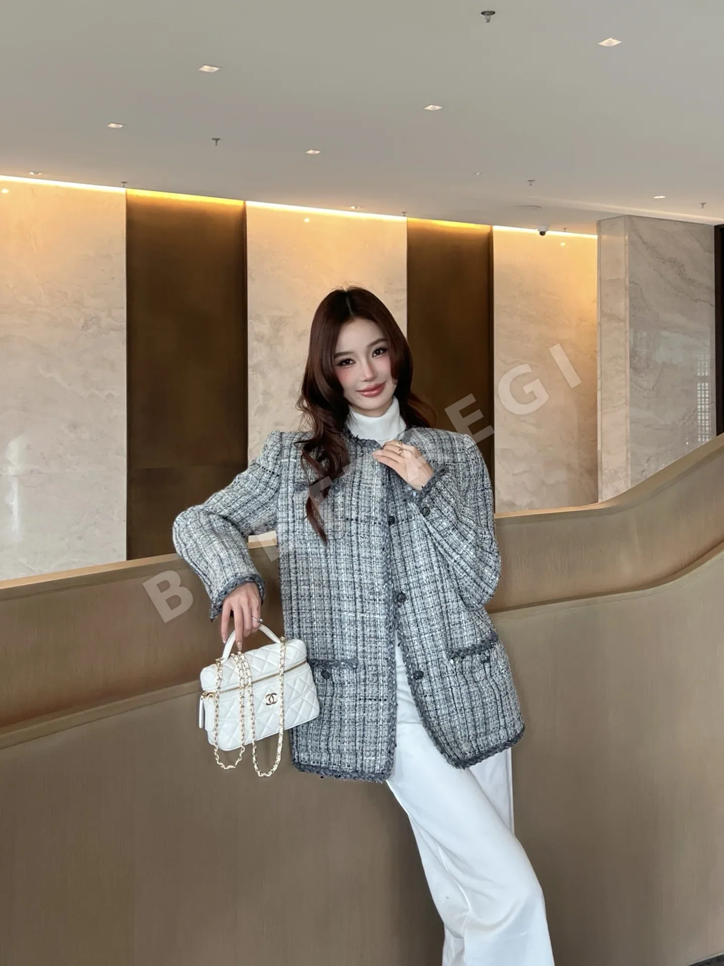 샤넬 트위드 여성 자켓 154102